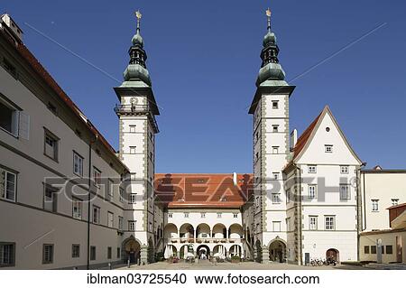 Stock Image - "Landhaus, state parliament building, Landhausplatz square, Klagenfurt, Carinthia, Austria, Europe". Fotosearch