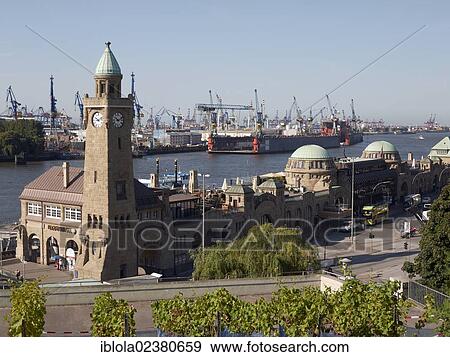 "Landing bridges, piers, St. Pauli, Hamburg, Germany, Europe" View Large Photo Image Stock Photo - "Landing bridges, piers, St. Pauli, Hamburg, Germany, Europe". Fotosearch