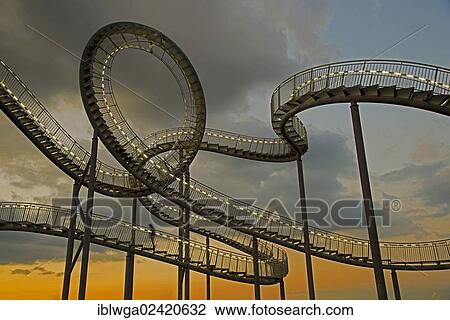 Landmark Tiger & Turtle - Magic Mountain by Heike Mutter and Ulrich Genth, walkable sculpture in the shape of a roller coaster, on the Halde Heinrich-Hildebrand-Hohe heap, Angerpark, Duisburg, North Rhine-Westphalia, Germany, Europe, PublicGround, Europe View Large Photo Image Stock Image - Landmark Tiger & Turtle - Magic Mountain by Heike Mutter and Ulrich Genth, walkable sculpture in the shape of a roller coaster, on the Halde Heinrich-Hildebrand-Hohe heap, Angerpark, Duisburg, North Rhine-Westphalia, Germany, Europe, PublicGround, Europe. Fotosearch