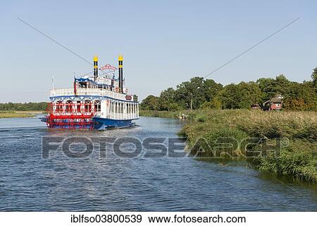 "Landscape at Prerower Strom River, River Star paddle steamer, Prerow, Darss-Zingst, Bodden Landscape of Vorpommern National Park, Mecklenburg-Western Pomerania, Germany, Europe" View Large Photo Image Stock Photo - "Landscape at Prerower Strom River, River Star paddle steamer, Prerow, Darss-Zingst, Bodden Landscape of Vorpommern National Park, Mecklenburg-Western Pomerania, Germany, Europe". Fotosearch