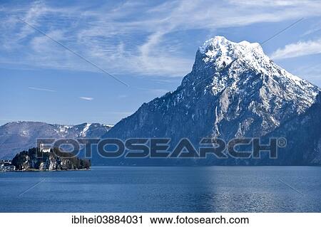 Stock Image - "Landscape at Traunsee Lake, Traunstein, Salzkammergut, Upper Austria, Austria, Europe". Fotosearch