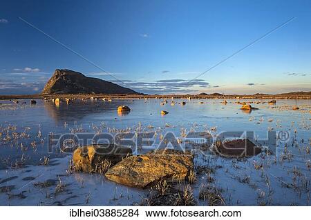 "Landscape, ice, Lofoten, Norway, Europe" View Large Photo Image Picture - "Landscape, ice, Lofoten, Norway, Europe". Fotosearch