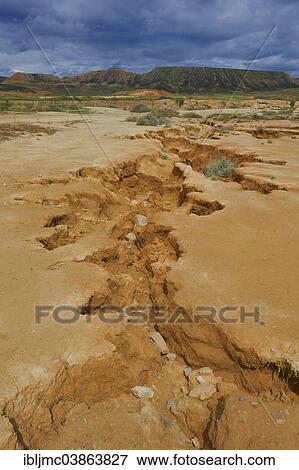 Stock Photo - "Landscape in Bardenas Reales Natural Park, biosphere reserve, Navarre, Spain, Europe". Fotosearch