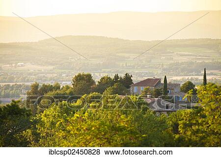 Stock Photo - "Landscape in Luberon, Provence, France, Europe". Fotosearch