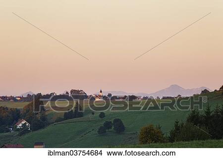 "Landscape in the Alpine Foreland, morning mood, Wildsteig, Pfaffenwinkel region, Upper Bavaria, Bavaria, Germany, Europe" View Large Photo Image Picture - "Landscape in the Alpine Foreland, morning mood, Wildsteig, Pfaffenwinkel region, Upper Bavaria, Bavaria, Germany, Europe". Fotosearch