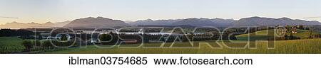 "Landscape in the Alpine Foreland, morning mood, Schonberg, Rottenbuch, Pfaffenwinkel region, Upper Bavaria, Bavaria, Germany, Europe" View Large Photo Image Stock Photography - "Landscape in the Alpine Foreland, morning mood, Schonberg, Rottenbuch, Pfaffenwinkel region, Upper Bavaria, Bavaria, Germany, Europe". Fotosearch