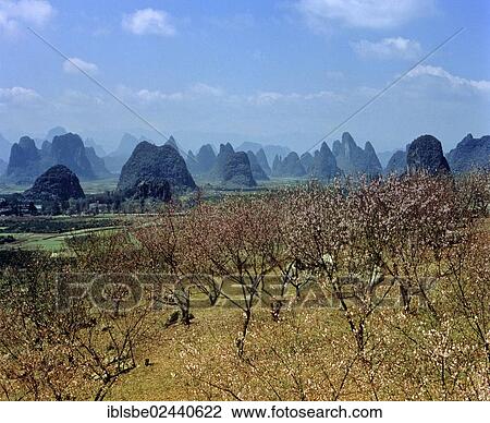 "Landscape near Gaotianzhen, Yulong River, karst mountain landscape near Yangshuo, Guilin, Guangxi, China, Asia" View Large Photo Image Stock Image - "Landscape near Gaotianzhen, Yulong River, karst mountain landscape near Yangshuo, Guilin, Guangxi, China, Asia". Fotosearch