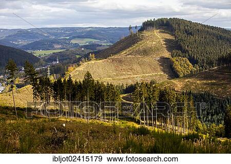 Landscape near Lennestadt, view as seen from Hohe Bracht mountain, Sauerland, North Rhine-Westphalia, Germany, Europe View Large Photo Image Stock Photo - Landscape near Lennestadt, view as seen from Hohe Bracht mountain, Sauerland, North Rhine-Westphalia, Germany, Europe. Fotosearch