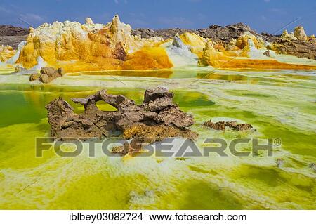"Landscape shaped by hydro-thermal activity at the Dallol volcano, Danakil-Senke, Hamed Ela, Wollo, Ethiopia, Africa" View Large Photo Image Picture - "Landscape shaped by hydro-thermal activity at the Dallol volcano, Danakil-Senke, Hamed Ela, Wollo, Ethiopia, Africa". Fotosearch