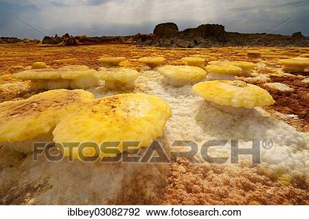 "Landscape shaped by hydro-thermal activity at the Dallol volcano, Danakil-Senke, Hamed Ela, Wollo, Ethiopia, Africa" View Large Photo Image Stock Image - "Landscape shaped by hydro-thermal activity at the Dallol volcano, Danakil-Senke, Hamed Ela, Wollo, Ethiopia, Africa". Fotosearch