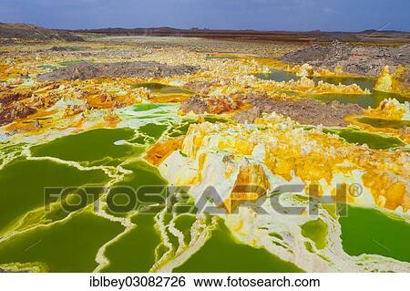 "Landscape shaped by hydro-thermal activity at the Dallol volcano, Danakil-Senke, Hamed Ela, Wollo, Ethiopia, Africa" View Large Photo Image Stock Photograph - "Landscape shaped by hydro-thermal activity at the Dallol volcano, Danakil-Senke, Hamed Ela, Wollo, Ethiopia, Africa". Fotosearch