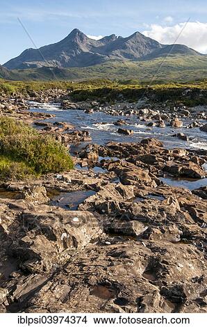 "Landscape with River Sligachan and Sgurr nan Gillean Mountain of Cuillin Range, Isle of Skye, Scotland, United Kingdom, Europe" View Large Photo Image Picture - "Landscape with River Sligachan and Sgurr nan Gillean Mountain of Cuillin Range, Isle of Skye, Scotland, United Kingdom, Europe". Fotosearch