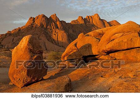 "Landscape with rocks around the monadnock of Spitzkoppe Mountain, Namibia, Africa" View Large Photo Image Stock Photograph - "Landscape with rocks around the monadnock of Spitzkoppe Mountain, Namibia, Africa". Fotosearch