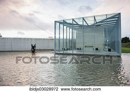 "Langen Foundation, art museum and foundation in the grounds of a former missile base, by architect Tadao Ando, Neuss, Neuss, North Rhine-Westphalia, Germany, Europe" View Large Photo Image Stock Image - "Langen Foundation, art museum and foundation in the grounds of a former missile base, by architect Tadao Ando, Neuss, Neuss, North Rhine-Westphalia, Germany, Europe". Fotosearch