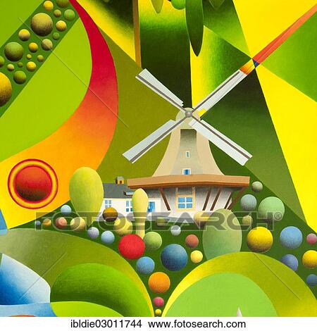 "Langenhorn Mill, acrylic painting, artist Gerhard Kraus, Kriftel, North Frisia, Schleswig-Holstein, Germany, Europe" View Large Photo Image Picture - "Langenhorn Mill, acrylic painting, artist Gerhard Kraus, Kriftel, North Frisia, Schleswig-Holstein, Germany, Europe". Fotosearch