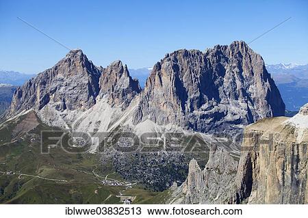 Stock Image - "Langkofel Group, Dolomites, South Tyrol, Italy, Europe". Fotosearch