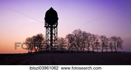 Stock Image - "Lanstroper Ei water tower, Dortmund, Ruhr district, North Rhine-Westphalia, Germany, Europe". Fotosearch