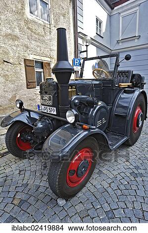 Lanz Bulldog tractor from 1952, altered number plate, Eichstaett, Bavaria, Germany, Europe View Large Photo Image Picture - Lanz Bulldog tractor from 1952, altered number plate, Eichstaett, Bavaria, Germany, Europe. Fotosearch