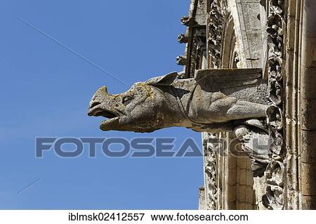 Laon Cathedral, a gargoyle, Laon, Via Francigena, an ancient road from France to Rome, department of Aisne, Picardy region, France, Europe View Large Photo Image Stock Photo - Laon Cathedral, a gargoyle, Laon, Via Francigena, an ancient road from France to Rome, department of Aisne, Picardy region, France, Europe. Fotosearch