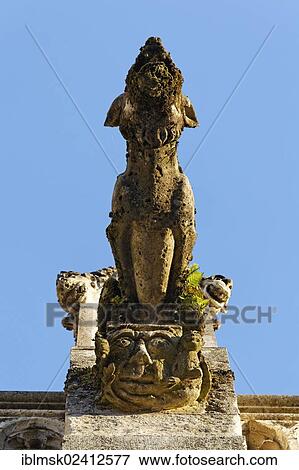 Stock Photo - Laon Cathedral, a gargoyle, Laon, Via Francigena, an ancient road from France to Rome, department of Aisne, Picardy region, France, Europe. Fotosearch