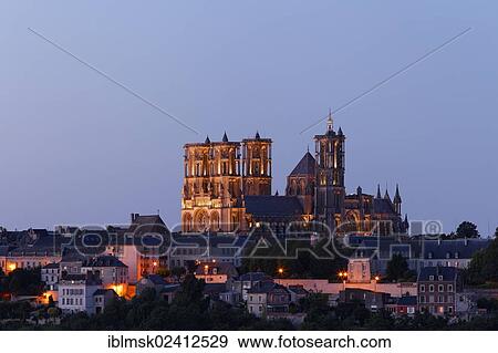 Laon Cathedral at dusk, historic district, Laon, Via Francigena, an ancient road from France to Rome, department of Aisne, Picardy region, France, Europe View Large Photo Image Stock Photo - Laon Cathedral at dusk, historic district, Laon, Via Francigena, an ancient road from France to Rome, department of Aisne, Picardy region, France, Europe. Fotosearch
