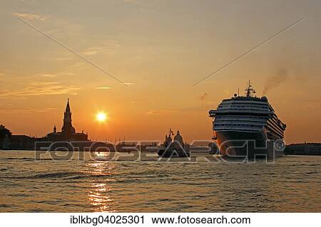 "Large cruise ship at sunset, Costa Fascinosa, Venice Lagoon, Venice, Veneto, Italy, Europe" View Large Photo Image Stock Image - "Large cruise ship at sunset, Costa Fascinosa, Venice Lagoon, Venice, Veneto, Italy, Europe". Fotosearch