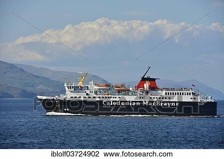 "Large ferry of the Caledonian MacBrayne shipping company, Argyll, Isle of Mull, Scotland, United Kingdom, Europe" View Large Photo Image Stock Image - "Large ferry of the Caledonian MacBrayne shipping company, Argyll, Isle of Mull, Scotland, United Kingdom, Europe". Fotosearch