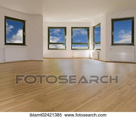Large living room with 5 windows and light parquet flooring, white clouds, compositing, rental apartment, real estate, freehold flat View Large Photo Image Stock Photography - Large living room with 5 windows and light parquet flooring, white clouds, compositing, rental apartment, real estate, freehold flat. Fotosearch