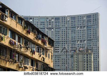 Picture - "Large residential buildings, Mumbai, Maharashtra, India, Asia". Fotosearch