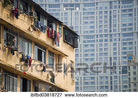 Stock Photo - "Large residential buildings, Mumbai, Maharashtra, India, Asia". Fotosearch