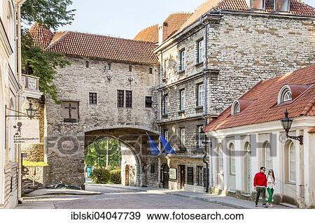 Stock Photo - "Large Strand tor gate with city walls and the Estonian Maritime Museum, Tallinn, Estonia, Europe". Fotosearch