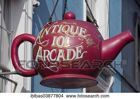 "Large tea pot on the facade of an antiques shop, Portobello Road, Portobello Market, London, England, United Kingdom, Europe" View Large Photo Image Picture - "Large tea pot on the facade of an antiques shop, Portobello Road, Portobello Market, London, England, United Kingdom, Europe". Fotosearch