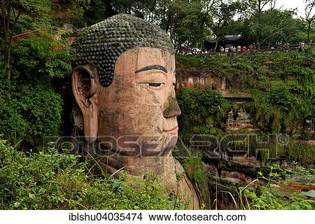 "Largest stone Buddha statue in the world, Leshan Giant Buddha, Leshan, Sichuan, China, Asia" View Large Photo Image Picture - "Largest stone Buddha statue in the world, Leshan Giant Buddha, Leshan, Sichuan, China, Asia". Fotosearch
