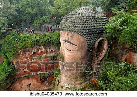 "Largest stone Buddha statue in the world, Leshan Giant Buddha, Leshan, Sichuan, China, Asia" View Large Photo Image Stock Photo - "Largest stone Buddha statue in the world, Leshan Giant Buddha, Leshan, Sichuan, China, Asia". Fotosearch
