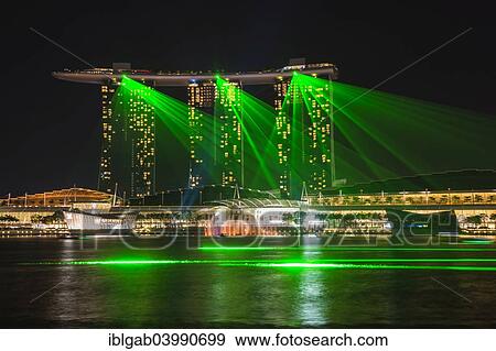 "Laser show at the Marina Bay Sands Hotel, Singapore, Asia" View Large Photo Image Stock Photo - "Laser show at the Marina Bay Sands Hotel, Singapore, Asia". Fotosearch