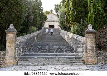 "Last staircase of the stairs to the Calvary, Pollenca, Majorca, Balearic Islands, Spain, Europe" View Large Photo Image Stock Image - "Last staircase of the stairs to the Calvary, Pollenca, Majorca, Balearic Islands, Spain, Europe". Fotosearch