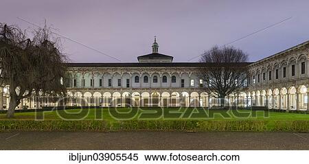 "Late Baroque courtyard by Francesco Maria Richini, Ospedale Maggiore, now University, Milan, Lombardy, Italy, Europe" View Large Photo Image Stock Photography - "Late Baroque courtyard by Francesco Maria Richini, Ospedale Maggiore, now University, Milan, Lombardy, Italy, Europe". Fotosearch