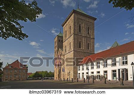 Stock Photo - "Late Romanesque St. Peter's Cathedral, 13th century, Osnabruck, Lower Saxony, Germany, Europe". Fotosearch