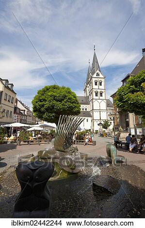 "Late Romanesque St. Severus Church from 1236 on Marktplatz square, Boppard, Rhineland-Palatinate, Germany, Europe" View Large Photo Image Picture - "Late Romanesque St. Severus Church from 1236 on Marktplatz square, Boppard, Rhineland-Palatinate, Germany, Europe". Fotosearch