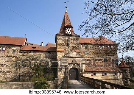 "Lauf Castle, former imperial residence, 14th century, Schlossinsel, Lauf an der Pegnitz, Middle Franconia, Bavaria, Germany, Europe" View Large Photo Image Stock Photo - "Lauf Castle, former imperial residence, 14th century, Schlossinsel, Lauf an der Pegnitz, Middle Franconia, Bavaria, Germany, Europe". Fotosearch