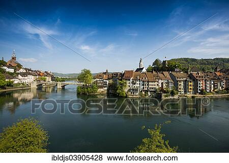 "Laufenburg Baden, left, and Laufenburg Switzerland, right, High Rhine, Baden-Wurttemberg, Germany, Europe" View Large Photo Image Stock Photo - "Laufenburg Baden, left, and Laufenburg Switzerland, right, High Rhine, Baden-Wurttemberg, Germany, Europe". Fotosearch