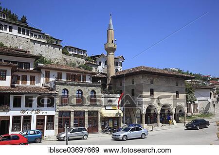 "Lead Mosque, Mangalem, Berat, Berat, Albania, Europe" View Large Photo Image Stock Photo - "Lead Mosque, Mangalem, Berat, Berat, Albania, Europe". Fotosearch