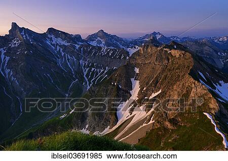 "Lechtal Alps at sunrise, Lech valley, Kaisers, Reutte District, Tyrol, Austria, Europe" View Large Photo Image Stock Photography - "Lechtal Alps at sunrise, Lech valley, Kaisers, Reutte District, Tyrol, Austria, Europe". Fotosearch