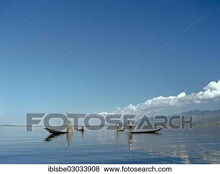 "Leg rowers with creels on Inle Lake, Inle See, Shan State, Myanmar, Burma, Asia" View Large Photo Image Stock Photo - "Leg rowers with creels on Inle Lake, Inle See, Shan State, Myanmar, Burma, Asia". Fotosearch