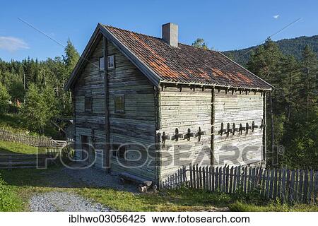 Stock Photography - "Leirmohaus, 1793, Sogn Folk Museum, open-air museum, Kaupanger, Sogndal, Sogn og Fjordane, Western Norway, Norway, Europe". Fotosearch