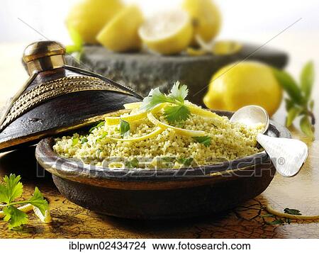 Lemon and coriander couscous View Large Photo Image Picture - Lemon and coriander couscous. Fotosearch