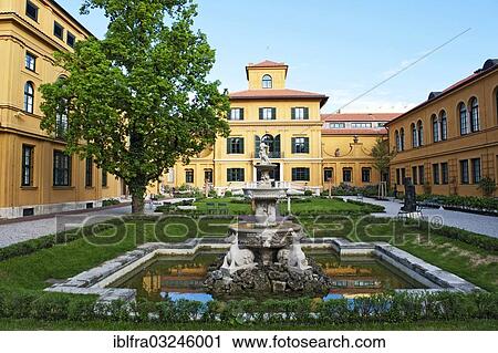 "Lenbachhaus, inner courtyard, Munich, Upper Bavaria, Bavaria, Germany, Europe" View Large Photo Image Stock Image - "Lenbachhaus, inner courtyard, Munich, Upper Bavaria, Bavaria, Germany, Europe". Fotosearch