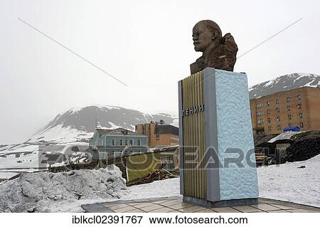 "Lenin bust in the wintry Russian mining settlement of Barentsburg, Isfjorden, Spitsbergen, Svalbard, Norway, Europe" View Large Photo Image Stock Photo - "Lenin bust in the wintry Russian mining settlement of Barentsburg, Isfjorden, Spitsbergen, Svalbard, Norway, Europe". Fotosearch