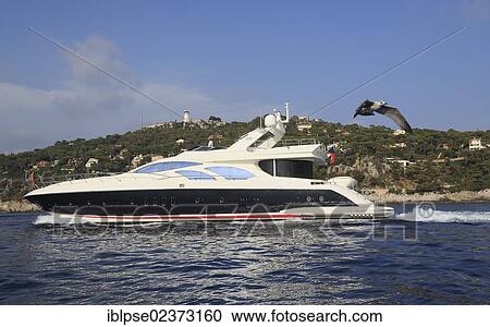 "Leonardo II, a cruiser built by Azimut, type of boat: Leonardo 98, length: 30. 15 m, built in 2004, French Riviera, France, Mediterranean Sea, Europe" View Large Photo Image Stock Image - "Leonardo II, a cruiser built by Azimut, type of boat: Leonardo 98, length: 30. 15 m, built in 2004, French Riviera, France, Mediterranean Sea, Europe". Fotosearch