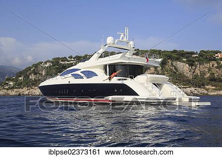 "Leonardo II, a cruiser built by Azimut, type of boat: Leonardo 98, length: 30. 15 m, built in 2004, French Riviera, France, Mediterranean Sea, Europe" View Large Photo Image Stock Image - "Leonardo II, a cruiser built by Azimut, type of boat: Leonardo 98, length: 30. 15 m, built in 2004, French Riviera, France, Mediterranean Sea, Europe". Fotosearch